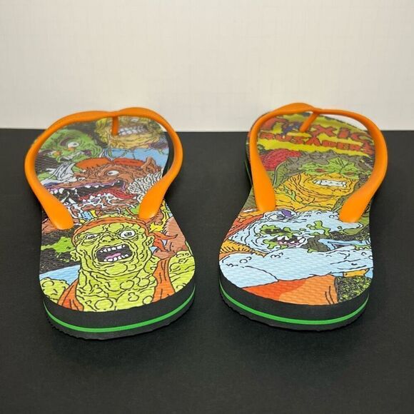 Mens Big Herc x TOXIC CRUSADERS Flip Flop Sandals 1 of 100 / Size 12 - Picture 4 of 7
